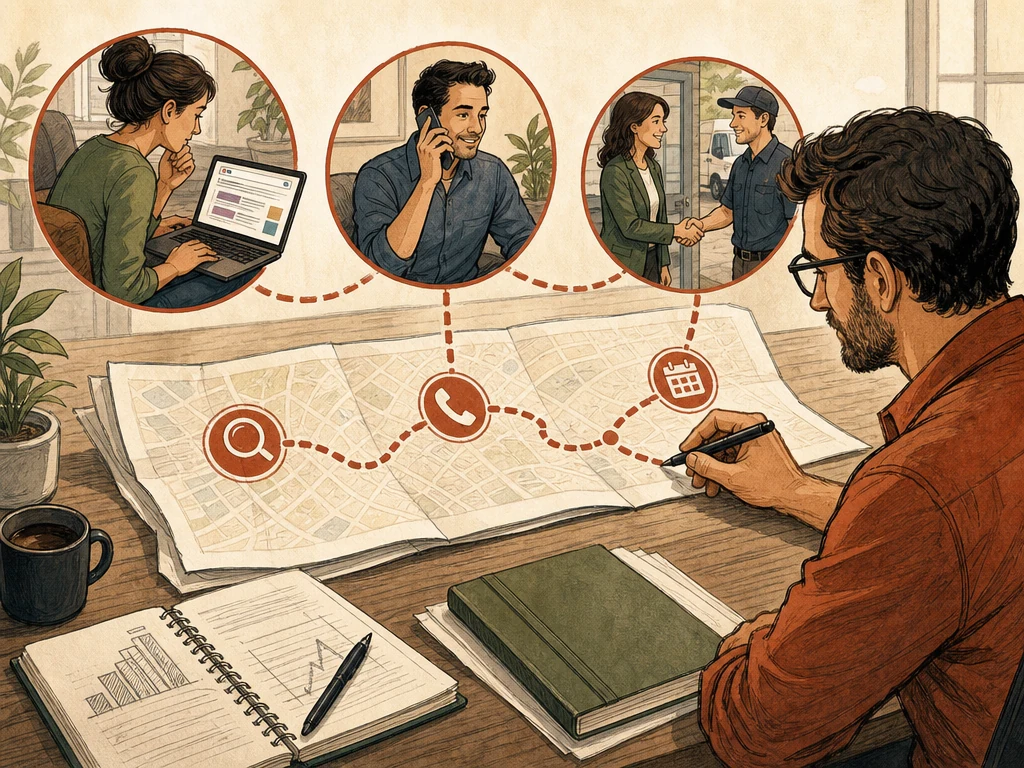 A marketer tracing a customer journey from search result to phone call and booked appointment